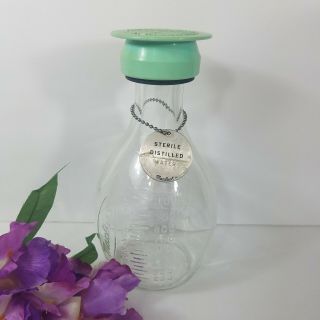 Vintage Pyrex Macbick Glass Beaker Bottle,  1000 Ml,  Chain Tag Rare
