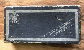Vintage Smith & Wesson Box 38 Military & Police,  April 15,  1955,  Blued Square