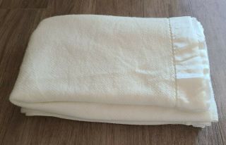 Vintage Twin Ivory Fieldcrest Touch Of Class Thermal Acrylic Weave Blanket 2 Ava