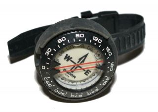 Vintage Dacor Scuba Diver Diving Glow In The Dark Wrist Compass - Seal Nsw Sof