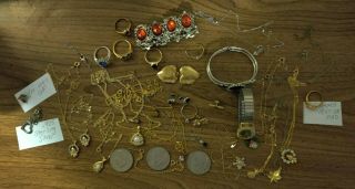 Large Junk Drawer - Jewelry - Coins - Vintage - Silver - Gold Filled