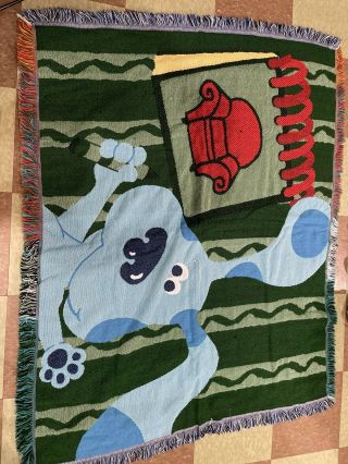 Blues Clues Tapestry Throw Blanket Couch Vintage Rare