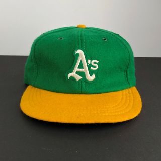 Vintage 70s Era Oakland Athletics Major League Baseball Cap Large A 