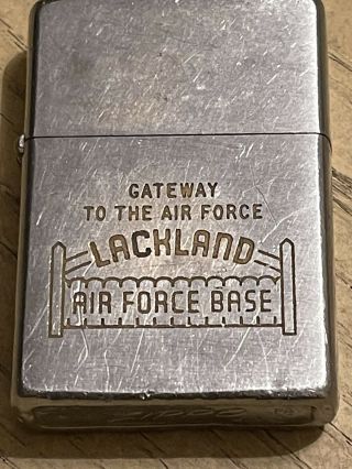 Vintage 1971 Military Zippo Lighter Gateway To The Air Force Lackland Air Force