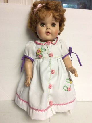 Vintage American Character 20” Toodles Baby Doll W/outfit & Flirty Google Eyes