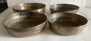 Set Of 4 Vintage Chinese Brass Bronze Bowls