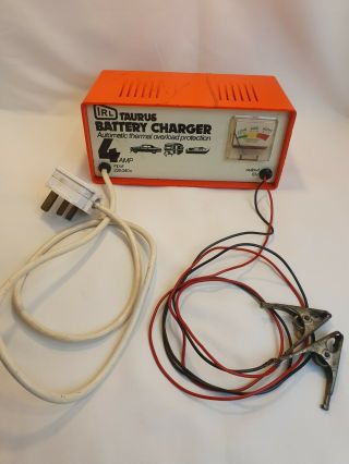 Vintage Irl Taurus Battery Charger 12v Auto Thermal Overload Protection Prop