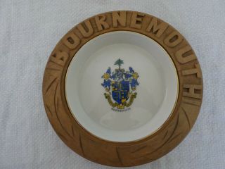 Vintage Carved Wood English Butter Dish Kitchenalia With Liner - Bournemouth