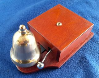 Antique Vintage " Style " Electric Door Railway Butler Alarm Bell Wood Brass