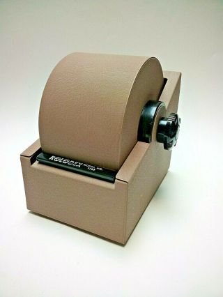 Vintage Rolodex Model 1753 Beige Metal Classic Every Desk Had One