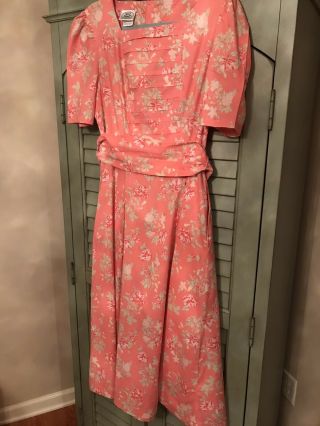 Sundress Or For Teatime By Laura Ashley Vintage Peach Usa Size 14 Fab