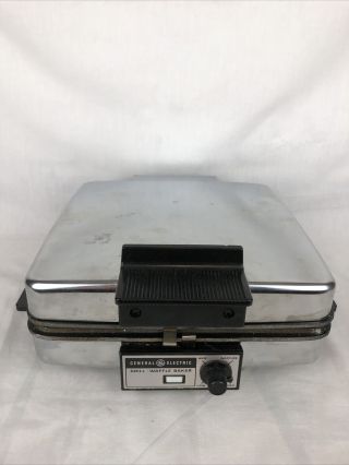 Vintage General Electric A2g48t Grill Waffle Maker Baker Reversible To Griddle