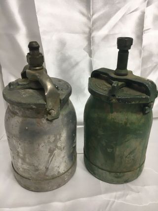 2 Vintage Binks Pressure Pots Canisters For Paint Sprayer