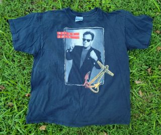 Vintage 1989 1990 Billy Joel Storm Front Tour Shirt Size Xl Double Sided Graphic