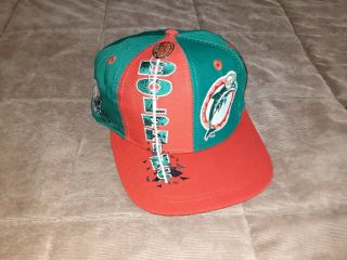 Vintage Miami Dolphins Logo 7 Snapback Hat Cap Nfl Football 90s