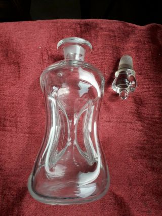 Jacob Bang Holmegaard Glass Kluk Kluk Decanter - Clear 1960s Vintage Retro