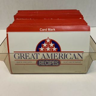 Great American Recipes Card Set 1 - 18 In Plastic Box Complete Bbq Vintage 1988