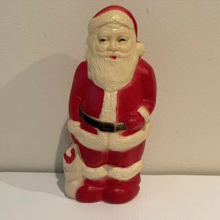 Santa Claus 13 " Blow Mold Union Products Vintage Christmas Decor No Light Cord