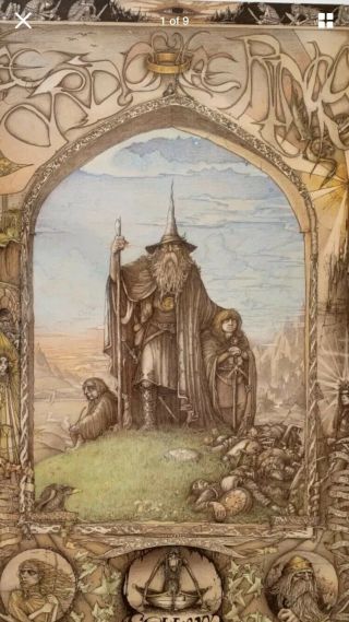 Lord Of The Rings Authentic Art Poster 1988 Vintage Rare By Artist J.  Cauty