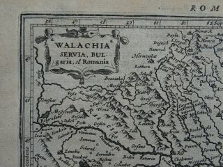 1630 Jansson / Mercator Atlas map ROMANIA - BULGARIA - SERBIA - Walachia Servia 2