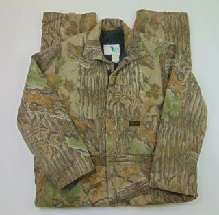 Vtg Liberty Men 2xl Realtree Camouflage Hunting Coveralls Lined Outdoor Usa 90s