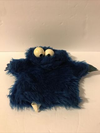 Vintage 1980 Cookie Monster Hand Puppet 8” Sesame Street Jim Henson Plush
