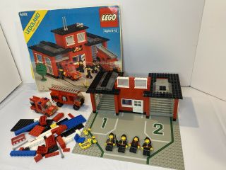 Vintage Lego Town Set 6382 Fire Station City Legoland Brigade 1981 Incomplete