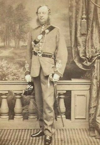 Victorian Cdv Photo Captain Woolley Engineer / Artillery London 1860s - 1870s