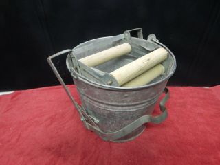 Emsco Wringer Bucket Vintage Galvanized Pail