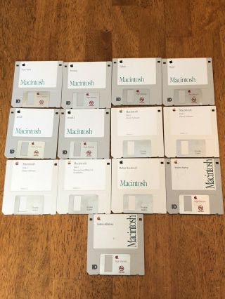 Vintage Apple Macintosh System Mixed Install Software Disk 3.  5 Floppy 7.  1 6.  07 8