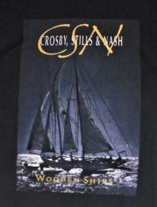 Vintage Crosby Stills & Nash Wooden Ships Blue T Shirt Xl 1993 Winterland