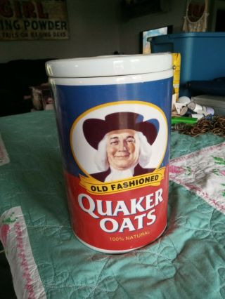 Vintage Old Fashioned Quaker Oats Regal China Ceramic Cookie Jar Canister