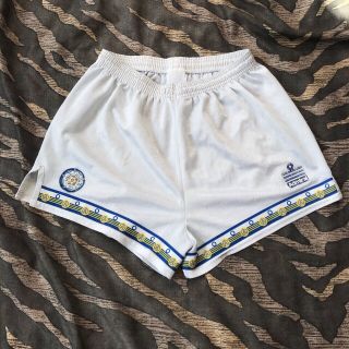 Vintage Leeds United Home Football Shorts 1992 1993 Admiral 32’’ Xs
