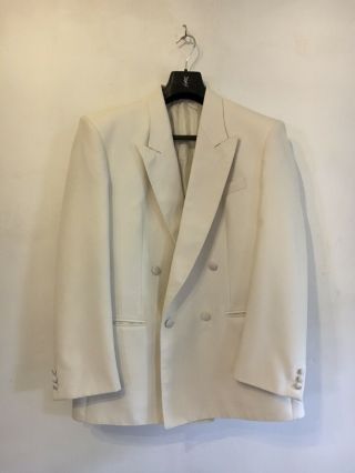 Vintage St Michael,  White Ivory - Double Breasted - Dinner Jacket.  40 Medium Vgc
