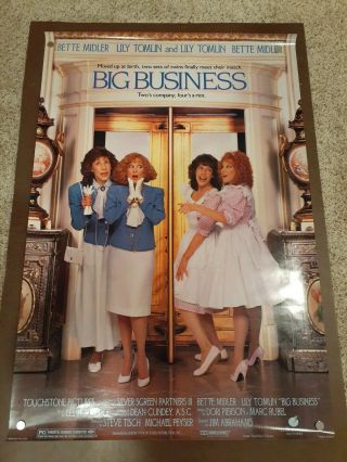 Vtg 1 Sheet 27x41 Ss Movie Poster Big Business 1988 Rolled - Rare