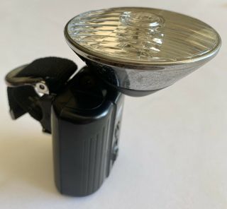 Vintage Cateye Hl - 300 Tsuyama Bicycle Headlight Adjustable Strap Tested/working