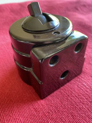 Vintage Large Crabtree Bakelite Toggle Switch With 3 Pin Socket