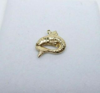 9ct Gold Charm,  Fish Pisces Birth Sign,  Vintage Dangle Traditional Gift Box