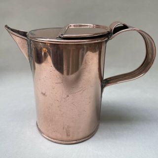Vintage Kitchenalia Traditional Arts & Crafts Copper Jug With Lid