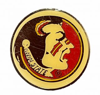Vintage Fsu Florida State Seminoles Collectible Lapel Pin Mascot Old Logo