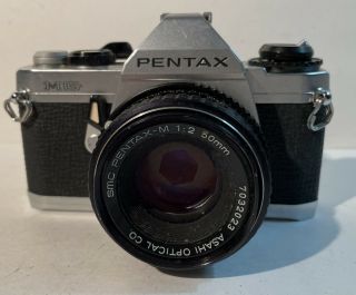 Vintage Pentax Mg Body 35mm Slr - Pentax - M Smc 50mm F/1.  2 Lens - Asahi Optical