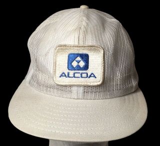 Vintage Alcoa Snapback Trucker Hat Patch Cap Louisville Mfg Co Adult Made In Usa