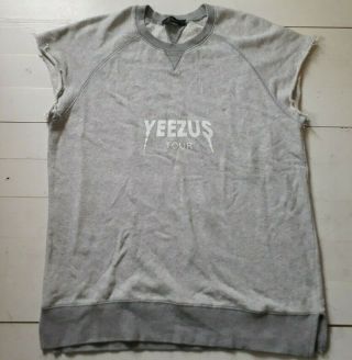 Yeezus Tour Kanye West Vintage Grey Sweater Shirt Sz Xl Hip Hop Rap Tee Pablo