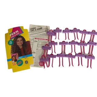 Vintage 1993 “perm For A Day” 18 Large Curlers & End Clips