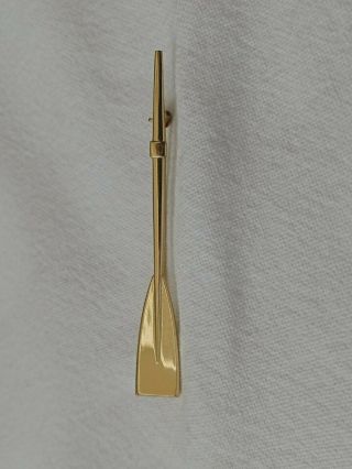 Vintage Gold Plated Rowing Oar Brooch Tie,  Pin Henley Royal Regatta Badge Medal