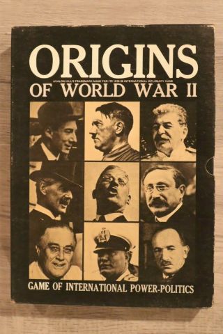 Vintage Origins Of World War Ii Avalon Hill Bookshelf Board Game Unpunched Ah
