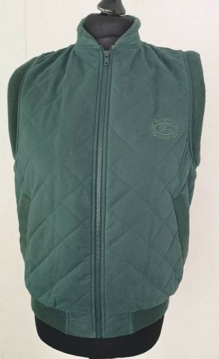 Vintage Burberry Sport Gilet Vest Waistcoat Green Outdoor Country Uk 14 E719