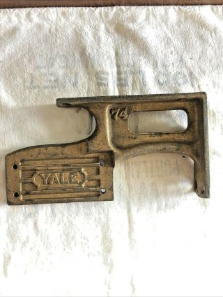 Vintage Yale Cast Iron Corner Bracket For Door Closer
