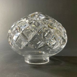 Fantastic Antique Vintage Cut Crystal Glass Table Diamond Shape Lamp Shade