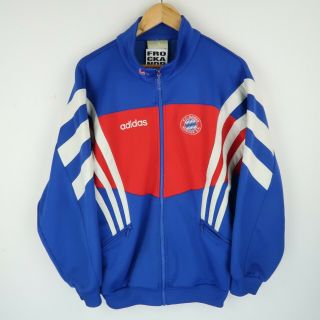 Adidas Vintage 90s Mens Bayern Munich Track Suit Top Jacket Size Medium (e6769)
